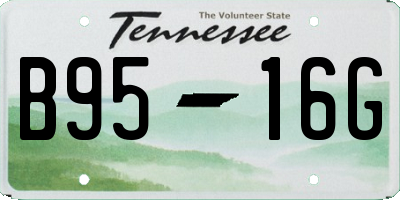 TN license plate B9516G
