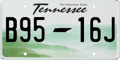 TN license plate B9516J
