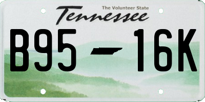 TN license plate B9516K