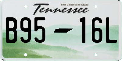 TN license plate B9516L