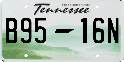TN license plate B9516N