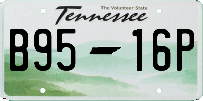 TN license plate B9516P