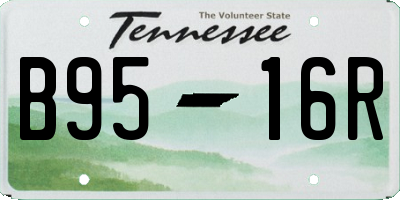 TN license plate B9516R