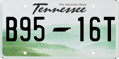 TN license plate B9516T