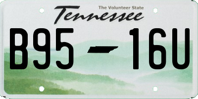 TN license plate B9516U