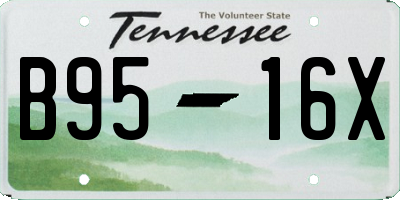 TN license plate B9516X