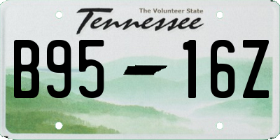 TN license plate B9516Z