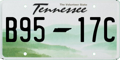 TN license plate B9517C