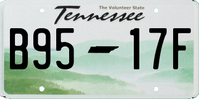TN license plate B9517F