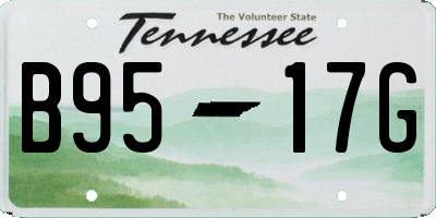 TN license plate B9517G