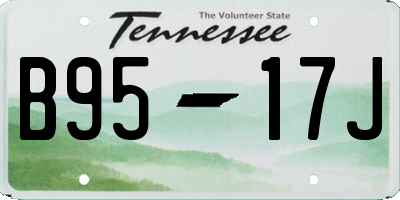 TN license plate B9517J