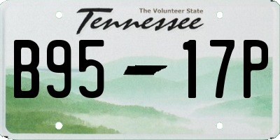 TN license plate B9517P