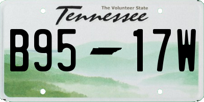 TN license plate B9517W