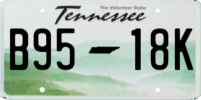 TN license plate B9518K