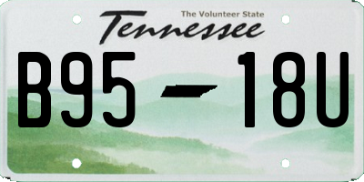 TN license plate B9518U