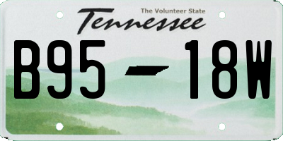 TN license plate B9518W