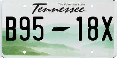 TN license plate B9518X