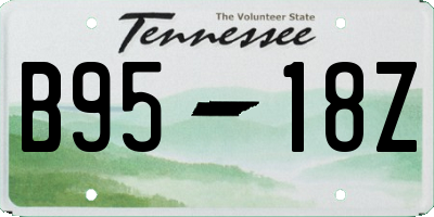 TN license plate B9518Z