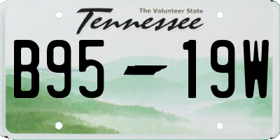 TN license plate B9519W