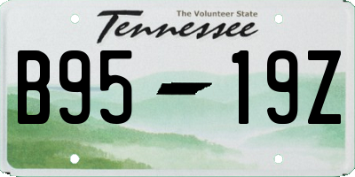 TN license plate B9519Z