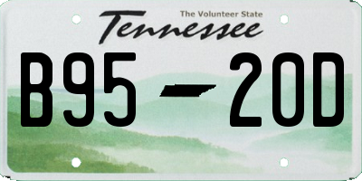 TN license plate B9520D