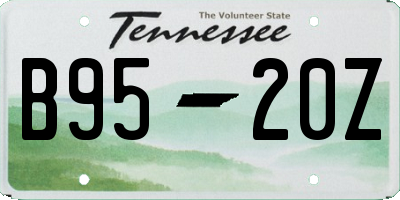 TN license plate B9520Z