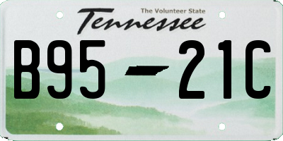 TN license plate B9521C
