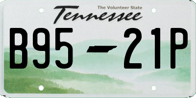 TN license plate B9521P