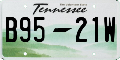 TN license plate B9521W
