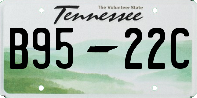 TN license plate B9522C