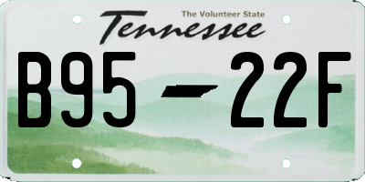 TN license plate B9522F