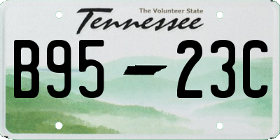 TN license plate B9523C