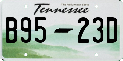 TN license plate B9523D