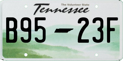 TN license plate B9523F