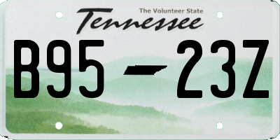 TN license plate B9523Z