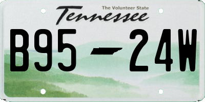 TN license plate B9524W