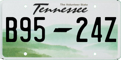 TN license plate B9524Z