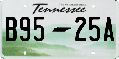 TN license plate B9525A