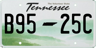 TN license plate B9525C