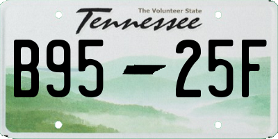 TN license plate B9525F