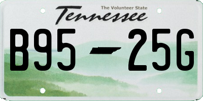 TN license plate B9525G