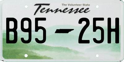 TN license plate B9525H