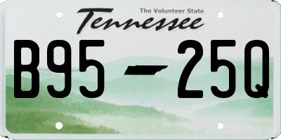 TN license plate B9525Q