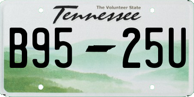 TN license plate B9525U