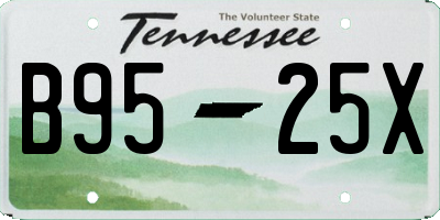 TN license plate B9525X