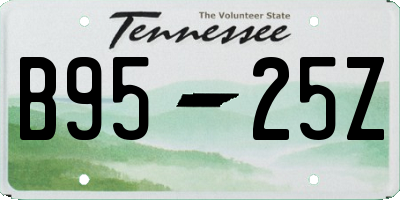 TN license plate B9525Z