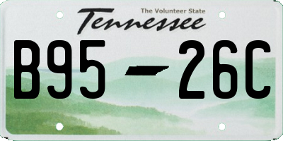 TN license plate B9526C