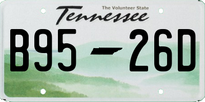 TN license plate B9526D