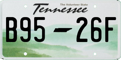 TN license plate B9526F