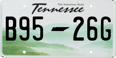 TN license plate B9526G